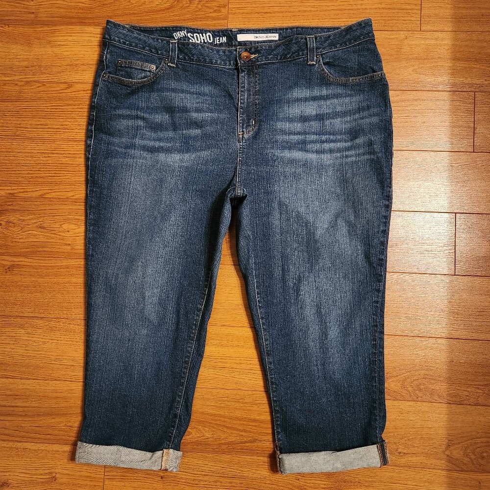 DKNY SOHO Skinny Rolled Crop Jeans